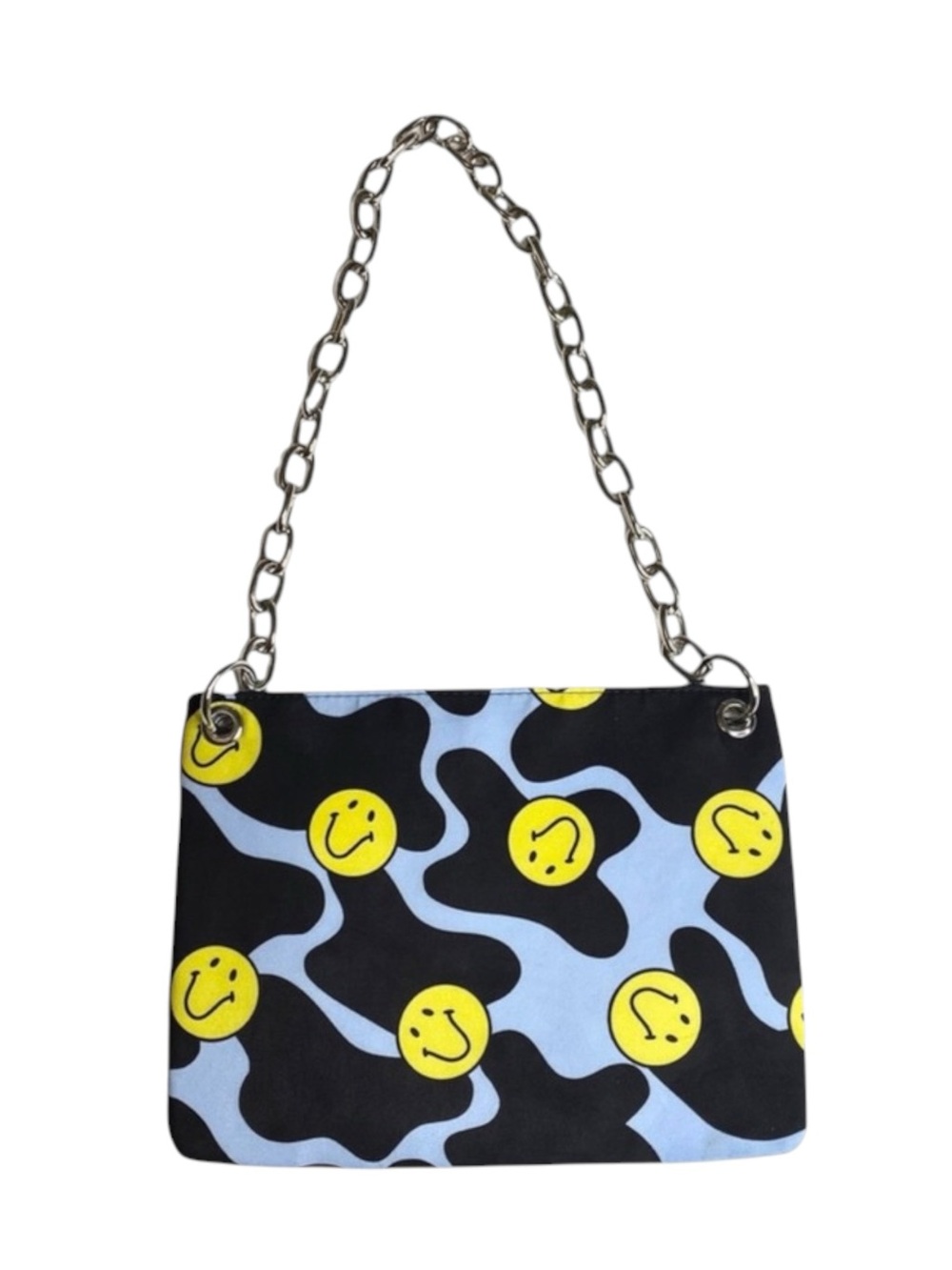VHTF: new Valfre ☻︎ Serotonin Smiley Face Chain Strap Bag︎ ☻︎ Black Vegan Suede - Picture 13 of 16